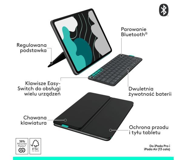 LOGITECH Flip Folio iPad Pro 13''(M4) iPad Air 13''(M2/M3) - 1344628 - zdjęcie 11